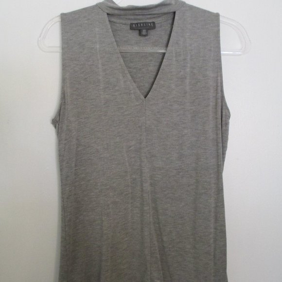 Highline Collective Gray Choker Cut-Out V Neck Sleeveless Top Size M - Picture 2 of 9